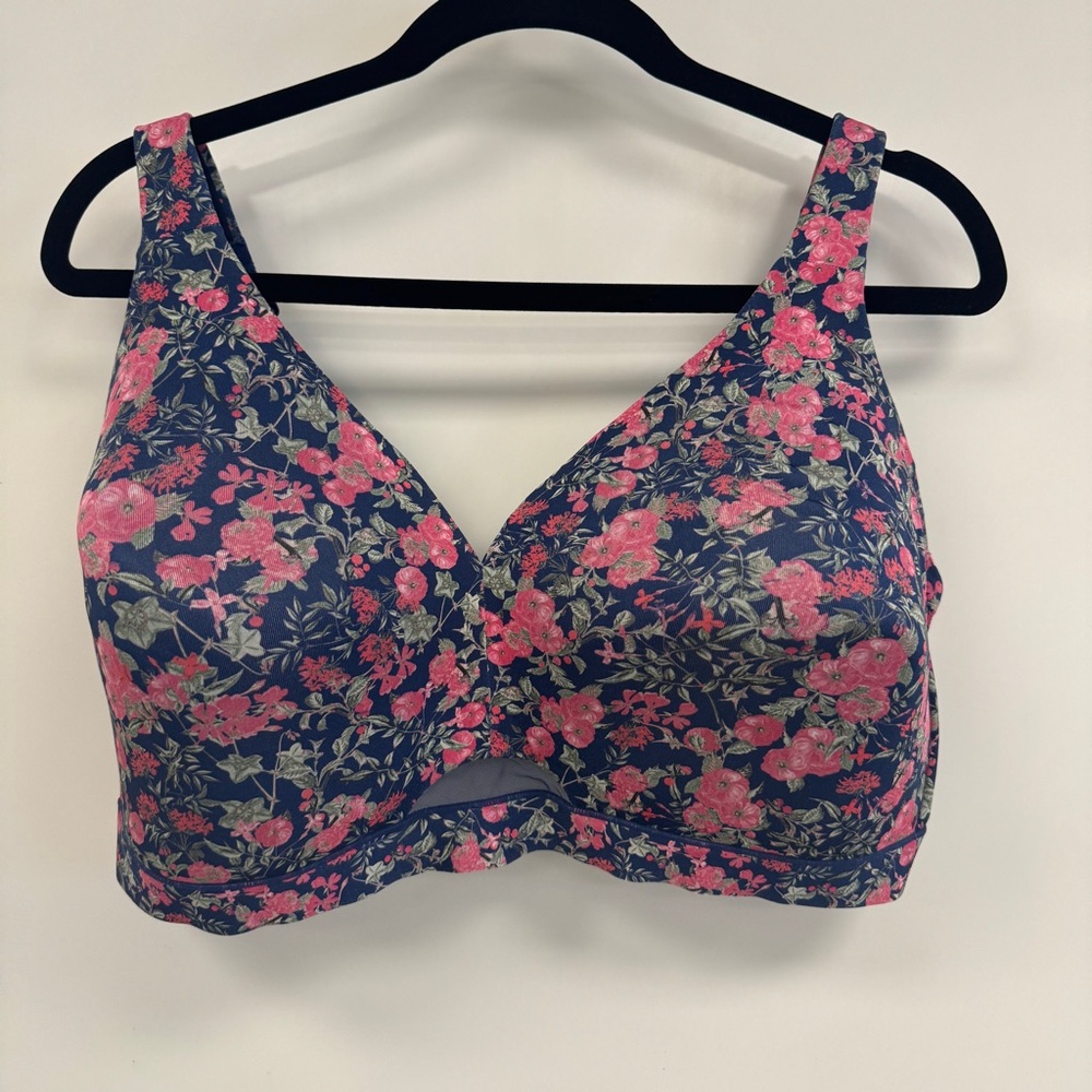 Cacique 42F Bra FLORAL GARDEN Lightly Lined Balconette UW‎ Back Closure Plus